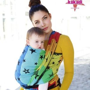 Kokadi Wrap : Black Rainbow Stars